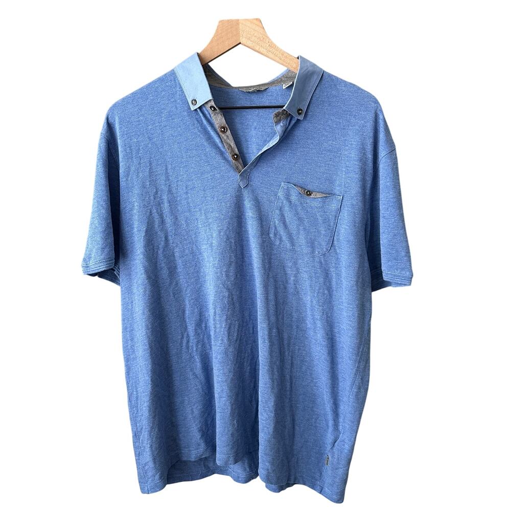 Ted Baker London Blue Polo Shirt Size 6